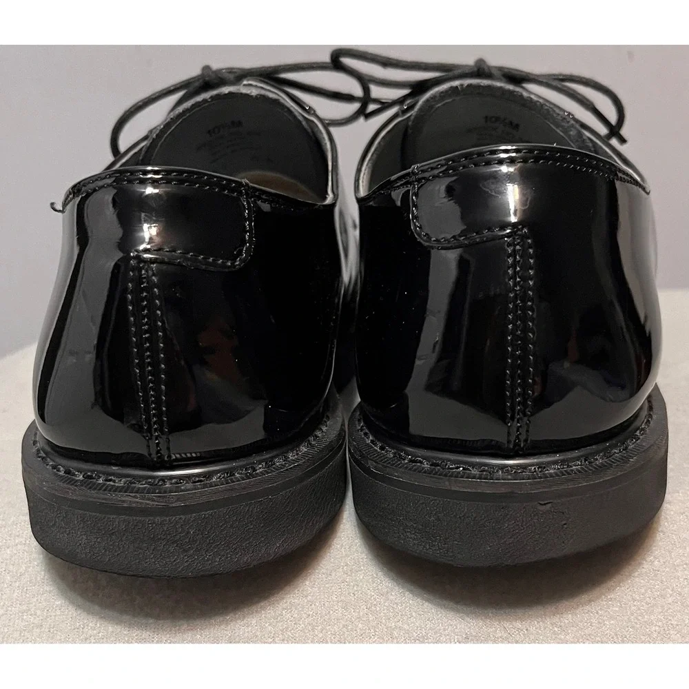 Rocky Mens Black Patent Leather Oxford Shoes High Gloss Formal‎ Dress 10.5 M